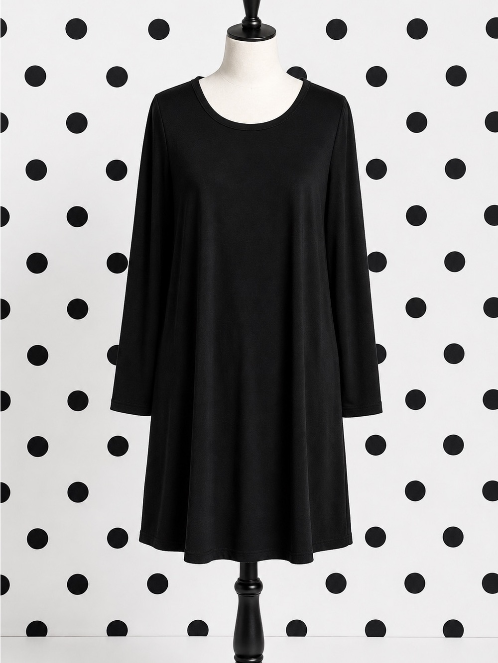 Bar III Black Long Sleeve Shift Dress